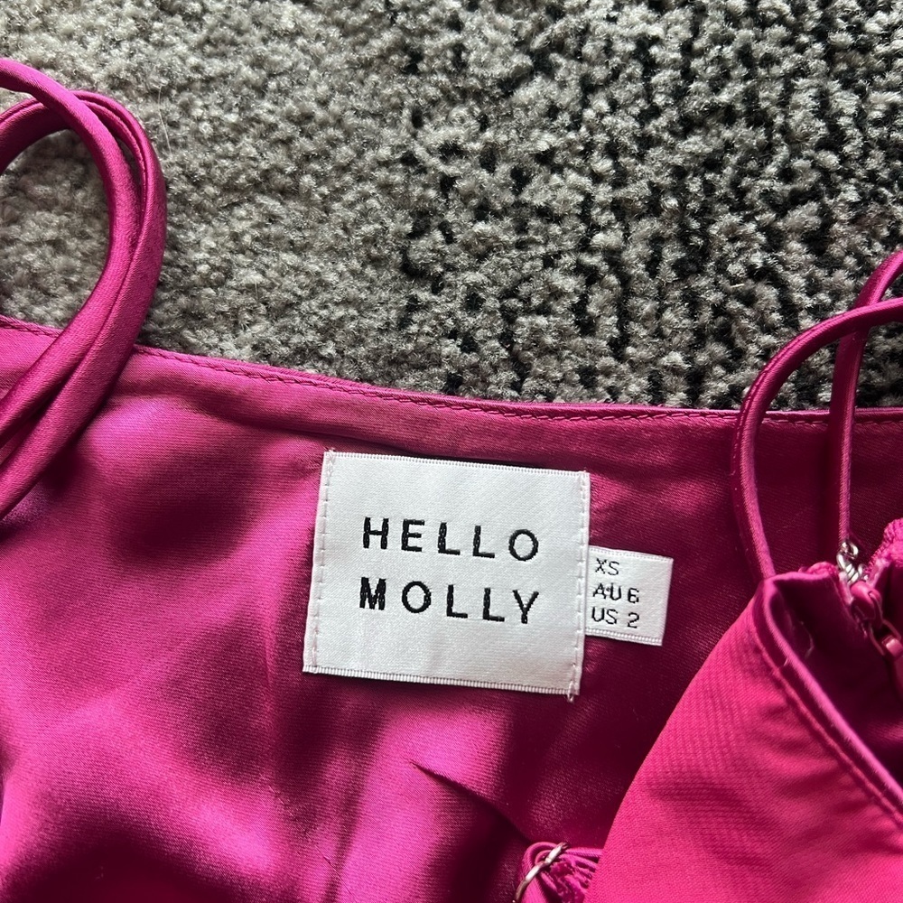 Hello Molly Asking For A Friend Fuchsia MIDI Dress - Picture 5 of 6